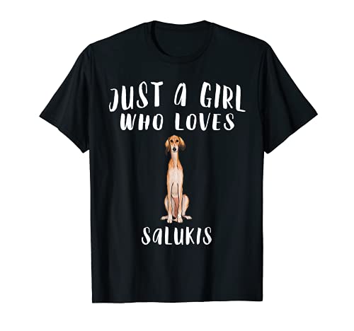 Simplemente Una Chica Encantan Saluki Camiseta