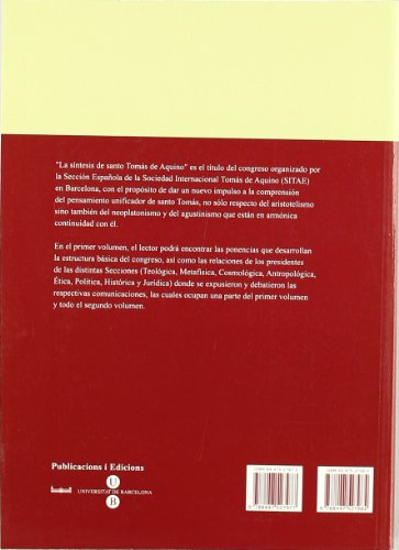 Síntesis de santo Tomás de Aquino, La - Actas del Congreso de la SITAE Barcelona (obra completa): 81 (BIBLIOTECA UNIVERSITARIA)
