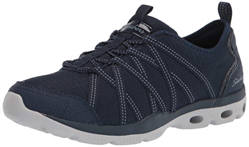 Skechers Be-yond, Zapatillas Mujer, Malla Azul Marino Durabuck Azul Claro Y Borde de Vapor, 37 EU