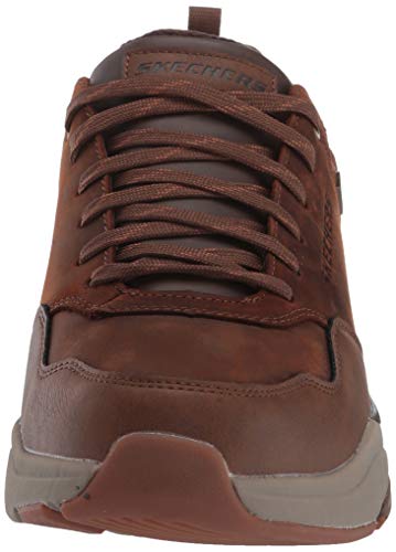 Skechers Bengao-Hombre, Zapatillas, Marrón (CDB Dark Brown Waterproof Leather), 43 EU