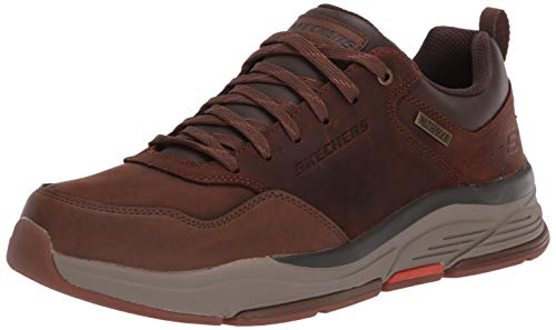 Skechers Bengao-Hombre, Zapatillas, Marrón (CDB Dark Brown Waterproof Leather), 43 EU