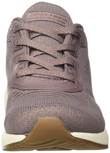 Skechers Bobs Squad-Glam League, Zapatillas Bajas Mujer, Morado (Mauve Engineered Knit/Rose Gold Trim MVE), 38 EU