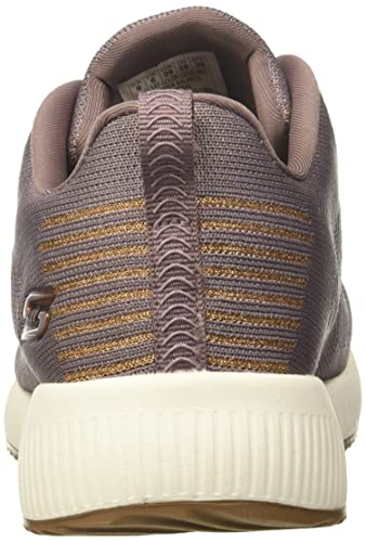 Skechers Bobs Squad-Glam League, Zapatillas Bajas Mujer, Morado (Mauve Engineered Knit/Rose Gold Trim MVE), 38 EU