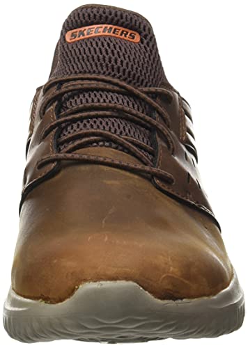 Skechers Delson 3.0 Ezra, Zapatillas Hombre, Brown, 41 EU