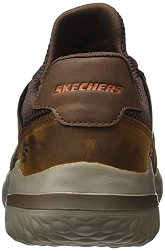 Skechers Delson 3.0 Ezra, Zapatillas Hombre, Brown, 41 EU