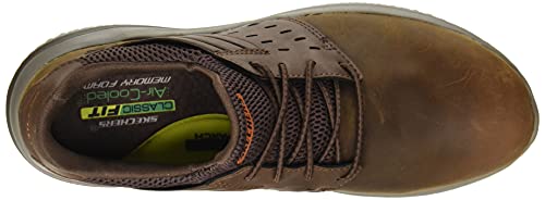 Skechers Delson 3.0 Ezra, Zapatillas Hombre, Brown, 41 EU