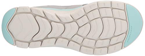 Skechers Flex Appeal 4.0 Active Flow, Zapatillas Mujer, Gris Y Azul Claro, 38 EU