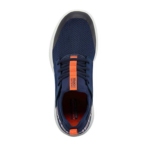 Skechers Go Run Fast Steadfast, Zapatillas sin cordones Hombre, Azul (Navy Textile/Orange Trim Nvor), 42.5 EU
