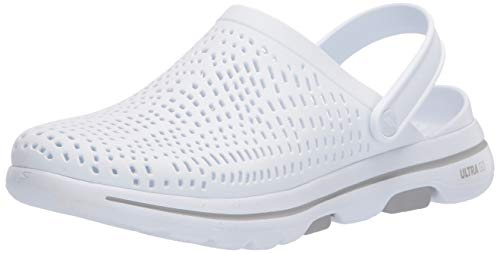 Skechers Go Walk 5 Astonished, Sandalias de Punta Cerrada Mujer, White, 41 EU