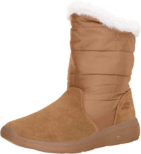 Skechers On The GO City 2 Puff Womens Mid Calf Boots Chestnut 6