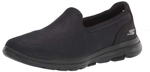 Skechers Performance Go Walk 5-Sensational, Zapatillas sin Cordones Mujer, Negro (BBK Black Textile/Trim), 40 EU