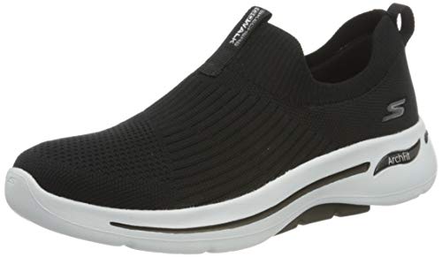 Skechers Performance Go Walk Arch Fit-Iconic, Zapatillas Mujer, Negro (BLK Black Textile/Trim), 36 EU