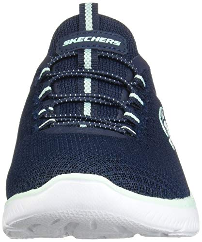 Skechers Summits, Zapatillas Mujer, Azul (Navy/Aqua), 41 EU