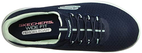 Skechers Summits, Zapatillas Mujer, Azul (Navy/Aqua), 41 EU