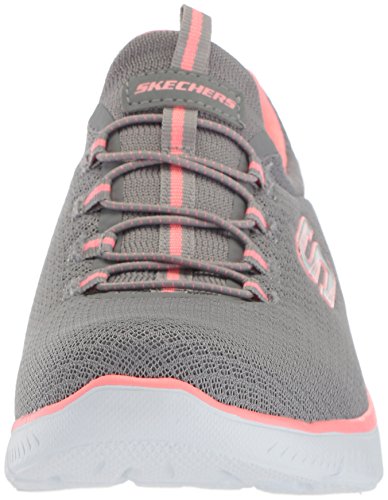 Skechers Summits, Zapatillas Mujer, Gris/Naranja, 41 EU