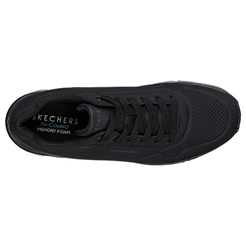 Skechers Uno- Stand On Air, Zapatillas Hombre, Negro (BLK Black Durabuck/Trim), 45 EU