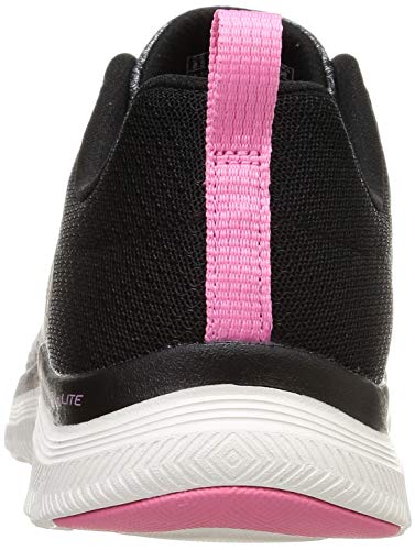 Skechers Zapatillas Flex Appeal 4.0 para mujer, Bkpk=negro rosa, 37 EU