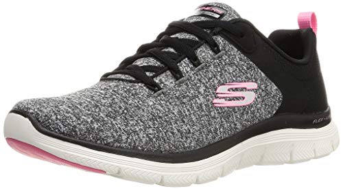 Skechers Zapatillas Flex Appeal 4.0 para mujer, Bkpk=negro rosa, 37 EU