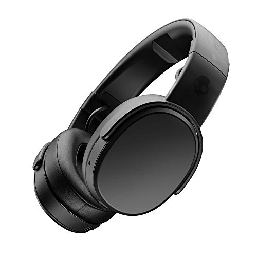 Skullcandy Crusher Over-Ear Bluetooth, Auriculares Inalámbricos con Micrófono, Espuma Viscoelástica con Aislamiento de Ruido, Estéreo Ajustable, Batería con 40h de Duración, Negro