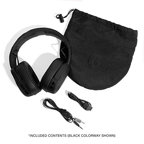 Skullcandy Crusher Over-Ear Bluetooth, Auriculares Inalámbricos con Micrófono, Espuma Viscoelástica con Aislamiento de Ruido, Estéreo Ajustable, Batería con 40h de Duración, Negro
