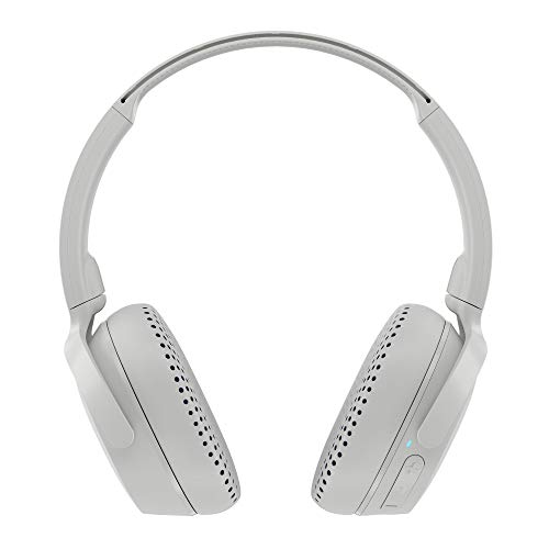 Skullcandy Riff Supraaurales Auriculares con Micrófono, Bluetooth Inalámbricos, Batería con 12 Horas de Duración, Plegables, Almohadillas Suaves con Diadema Resistente, Blanco/Carmesí