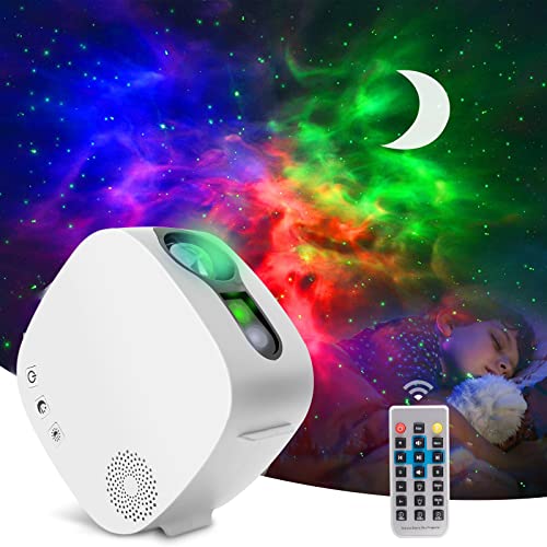 Sky Proyector LED Luz nocturna, ALED LIGHT 3 en 1 LED Moon Nebula Cloud 360 ° Rotating Star Light Proyector Galaxy con control remoto RF, Altavoz Bluetooth Star Projector Light