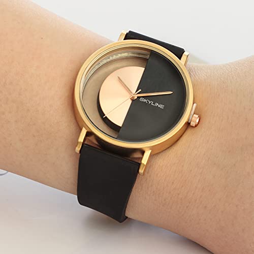 SKYLINE, Reloj Pulsera con Correa de Goma, Unisex, Diseño Contemporaneo y Elegante, Ligero y Cómodo, Uso Diario, Diseño de España