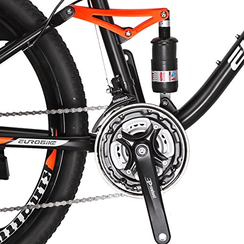 SL Bicicleta de montaña S7 con suspensión de bicicleta de montaña de 27,5 pulgadas, bicicleta de 3 radios naranja (ruedas de 3 radios)