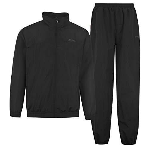 Slazenger - Chándal para hombre (manga larga, cierre con cremallera), negro, XXXXL