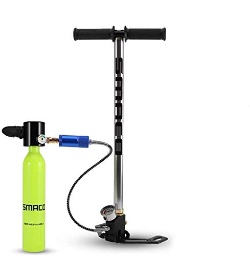 Smaco - Equipo de oxígeno para bucear, bombona de oxígeno cilíndrica, portátil y ligera, respirador + bomba de aire de alta presión