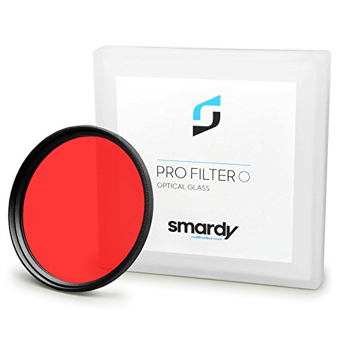 smardy Filtro de Color Rojo 49 mm Compatible con Sony Alpha 3000, Alpha 7R, NEX-3, NEX-5, NEX-7, NEX-C3, NEX-F3 + paño de Limpieza