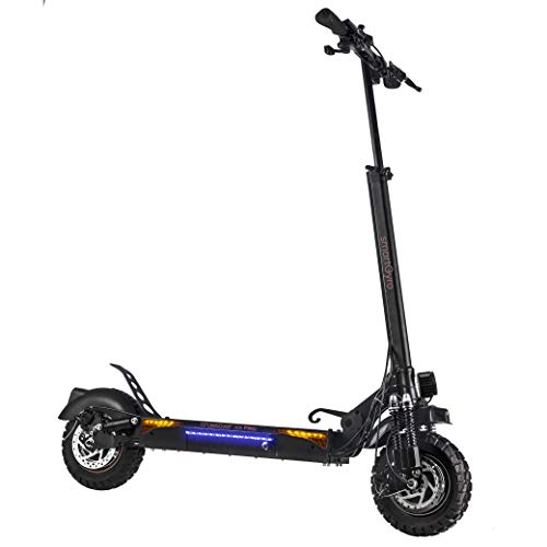 SmartGyro CrossOver Dual PRO - Patinete Eléctrico de 2400 W 48V, 2 motores de 1200W, Batería 17.500 mAh 48V, 3 velocidades, Suspensiones de doble Amortiguador, Intermitentes, Leds, Negro