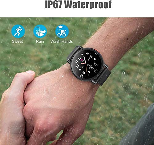 Smartwatch Pulsera Actividad Inteligente Reloj de Fitness Tracker Impermeable IP68 con Podómetro Pulsómetro Monitor de Sueño para Hombre Mujer Niños con iOS y Android