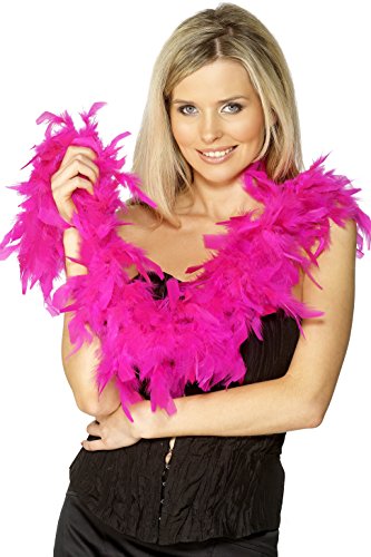 Smiffy's-30867 Boa, 50g, Pluma, 150cm, Color Fucsia, Tamaño único (30867)