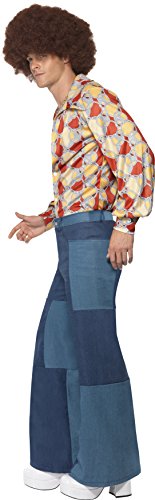 Smiffy's - Pantalones de años 70s retro para adultos, talla L (33838L)