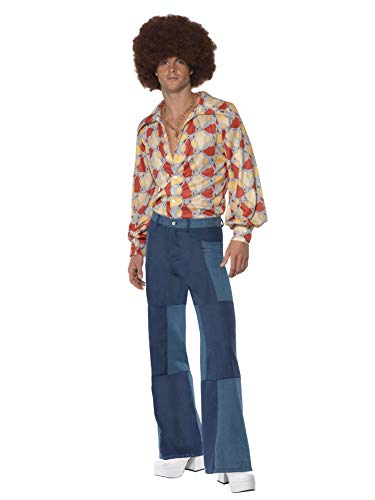 Smiffy's - Pantalones de años 70s retro para adultos, talla L (33838L)