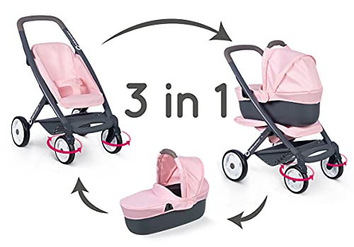 Smoby Combi Silla+ Capazo bebe confort rosa, color (253116)