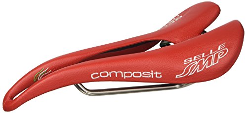 Smp Composit - Sillín de Bicicleta Urbana, Color Rojo