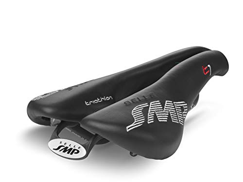 Smp Triathlon T1 - Sillín de Bicicleta de montaña, Color Negro