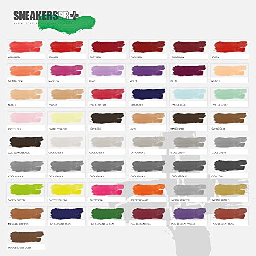 SNEAKERSER SNEAKER PINTER Premium - Pintura de piel flexible para zapatillas, zapatillas de deporte, zapatos y calzado: naranja de seguridad, 30 ml