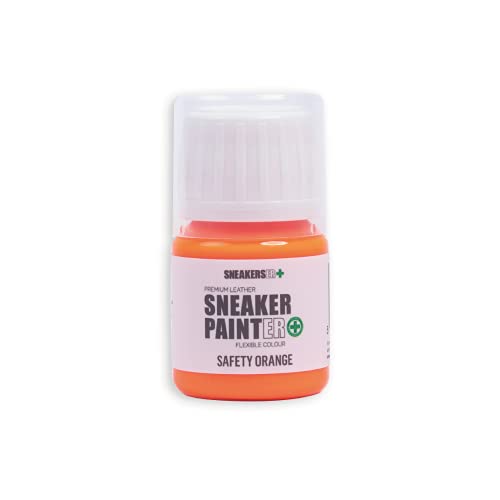 SNEAKERSER SNEAKER PINTER Premium - Pintura de piel flexible para zapatillas, zapatillas de deporte, zapatos y calzado: naranja de seguridad, 30 ml