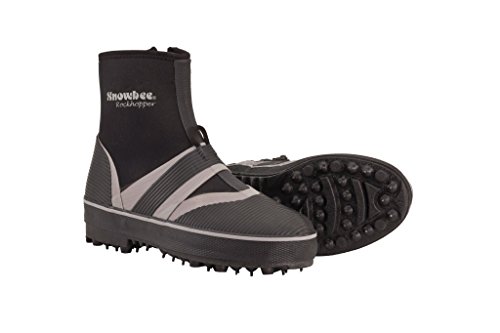 Snowbee Rockhopper, Botas de vadeo para hombre, Hombre, Spike Sole Wading Botas, 735-1316705-08, Negro y gris, 8