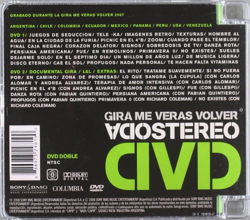 Soda Stereo - Me Veras Volver Gira 2007 (2 Dvd) [USA]