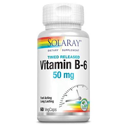 Solaray Vitamin B-6 50mg | Acción Retardada | 60 VegCaps