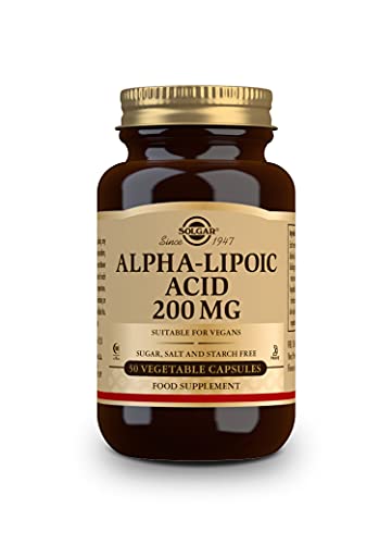 Solgar - Ácido Alfa-Lipoico Cápsulas Vegetales de 200 mg - Envase de 50