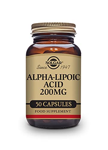 Solgar - Ácido Alfa-Lipoico Cápsulas Vegetales de 200 mg - Envase de 50