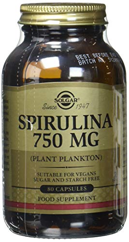 Solgar - Espirulina Vegetarian, envase de 80, 750 mg