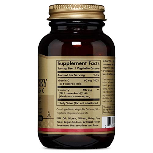 Solgar Natural Cranberry With Vitamin - 60 Vegetarian Capsules