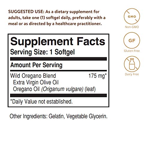 Solgar Orégano Salvaje con Antioxidantes Naturales 60 Cápsulas Blandas 60 g