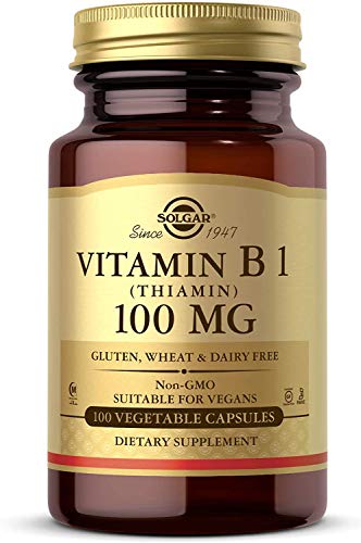 Solgar Vitamina B1 (Tiamina) 100mg Cápsulas Vegetales, 100 Unidad